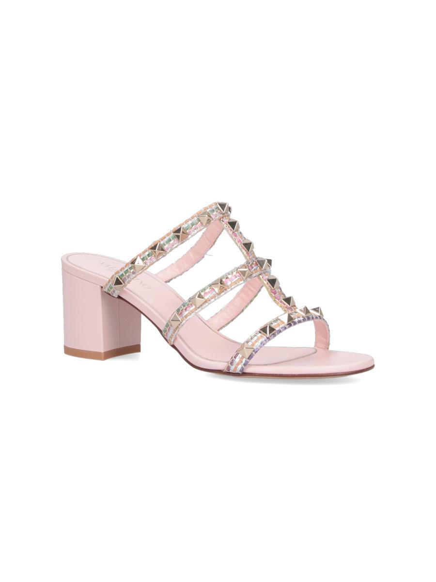 Rockstud Sandals In Rose Quartz Product Image