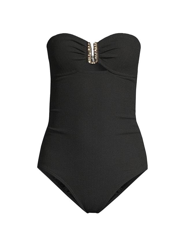 Womens Lisa Ruched Bandeau One-Piece Swimsuit Product Image