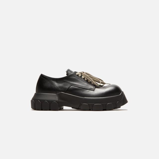 Rick Owens Laceup Bozo Tractor - Black /Black Scarpe in Pelle Male Product Image