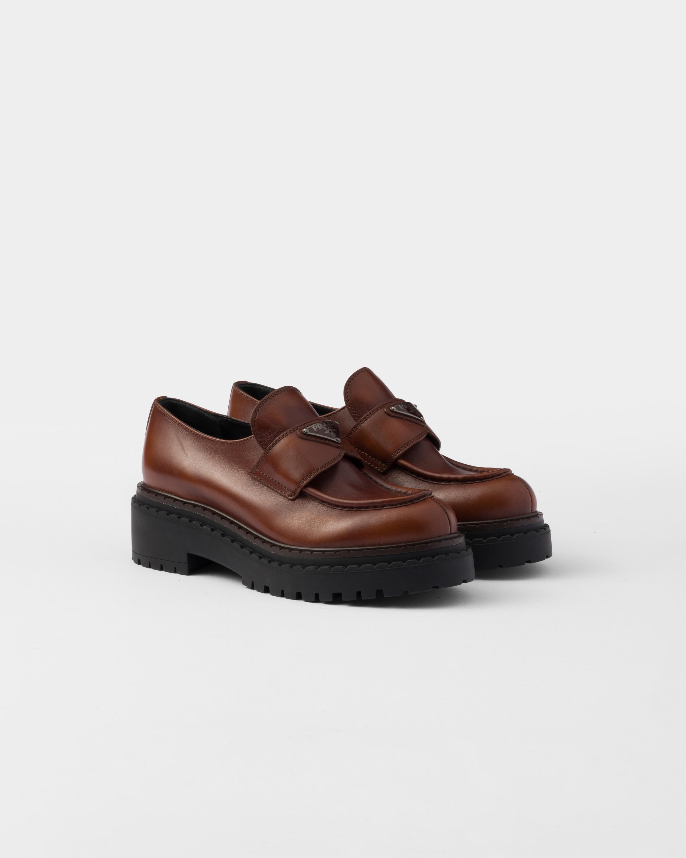 Double Chocolate leather loafers product image