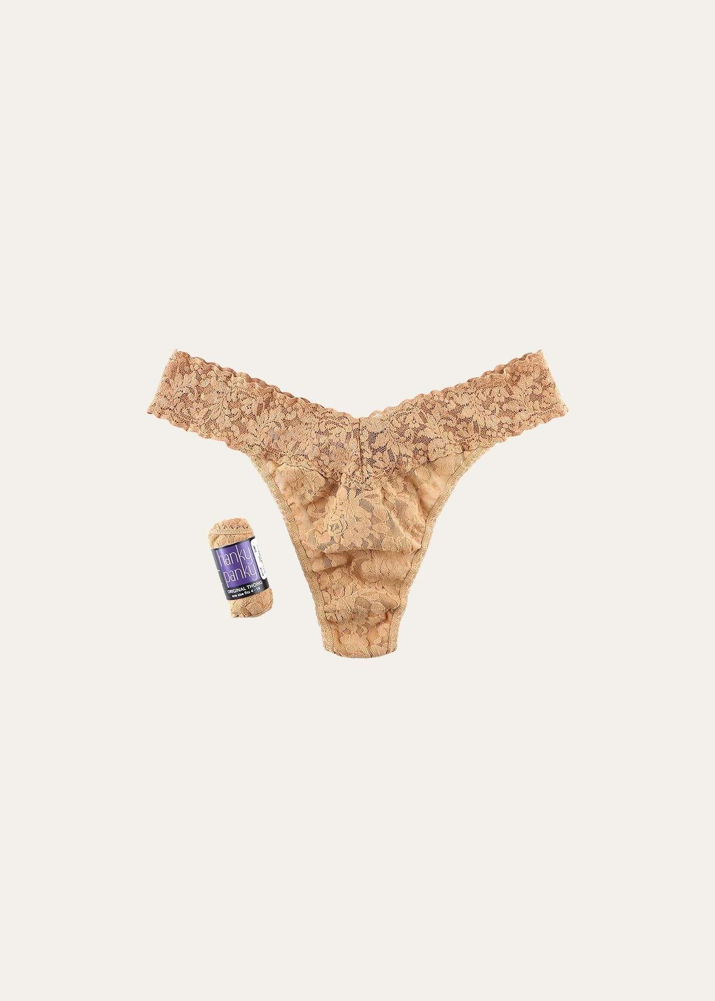 Womens Original Rise Lace Thong Product Image