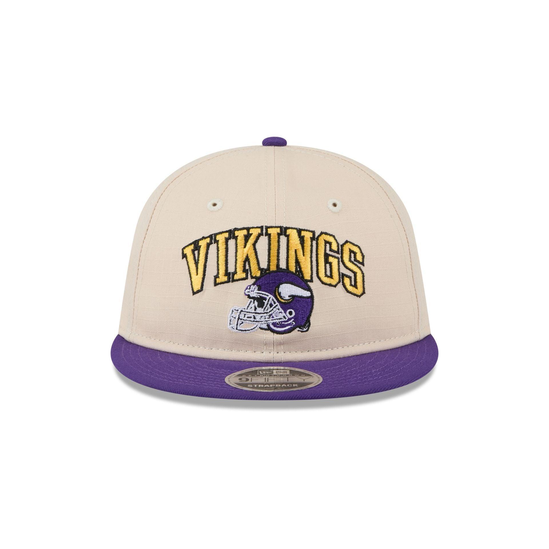 Minnesota Vikings Historic Helmet Retro Crown 9FIFTY Snapback Hat Male Product Image