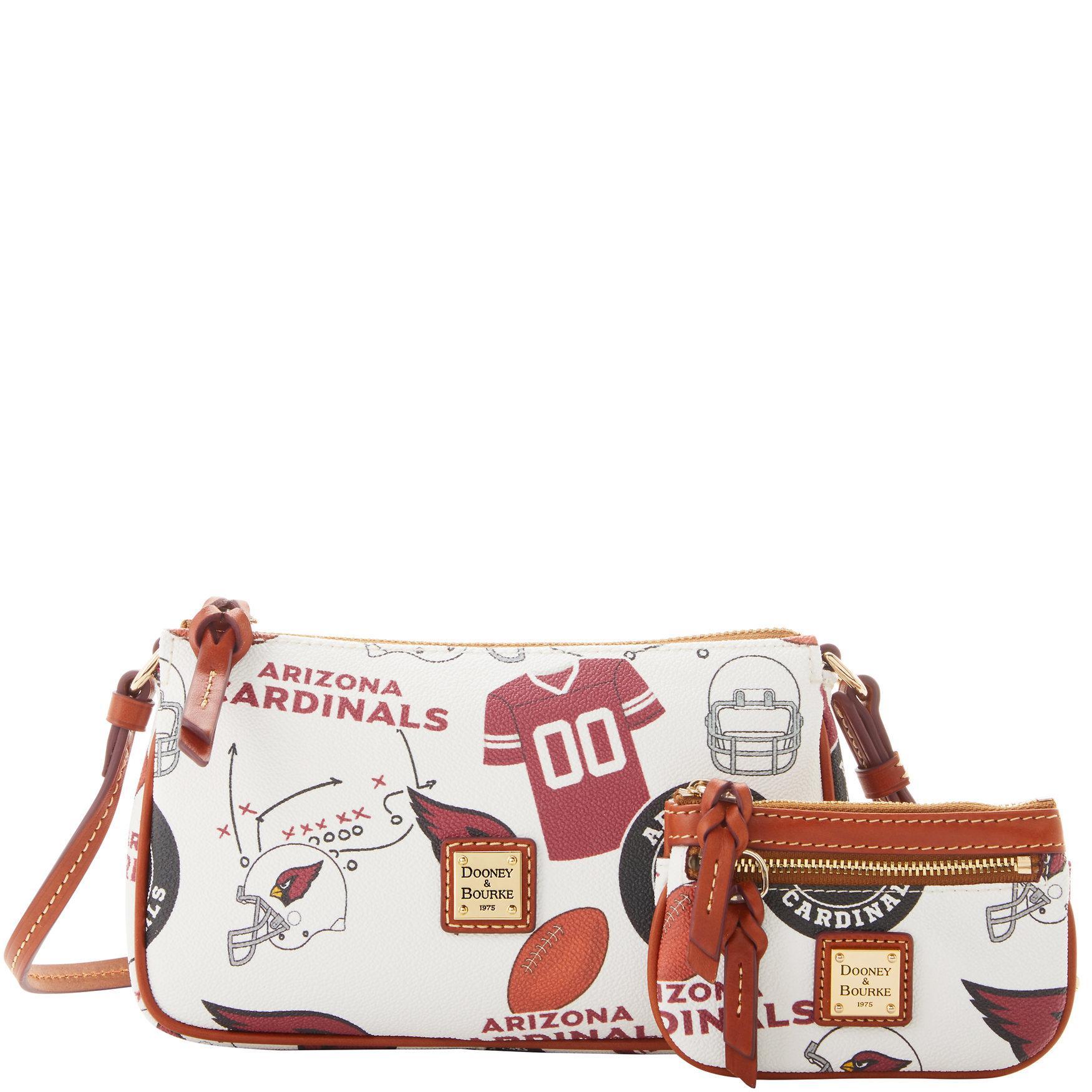 Dooney & Bourke Womens NFL AZ Cardinals Lexi Coated Cotton Crossbody Sm Coin Case Bag in White Multi Product Image