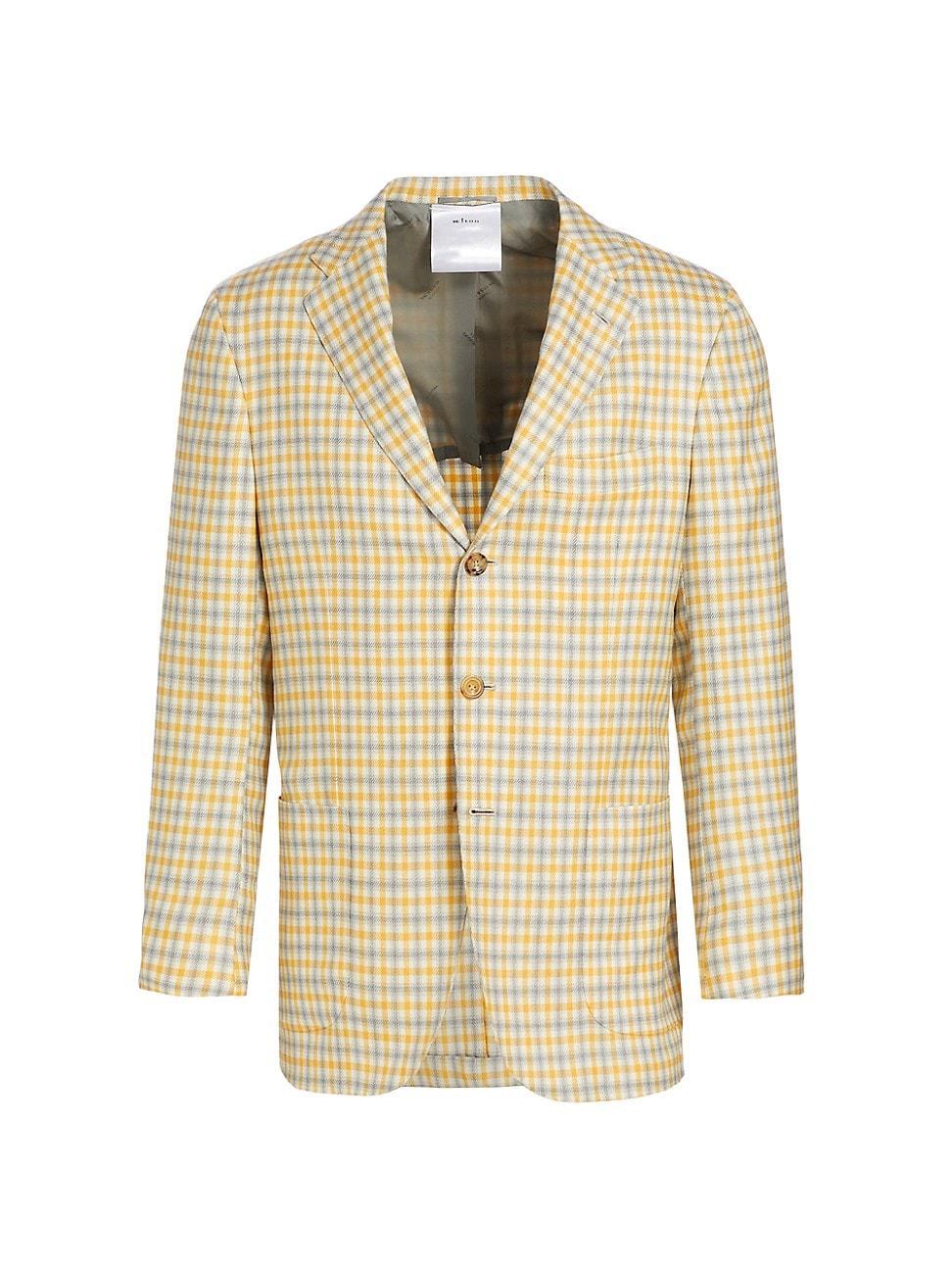 Mens Plaid Cashmere-Blend Sportcoat Product Image