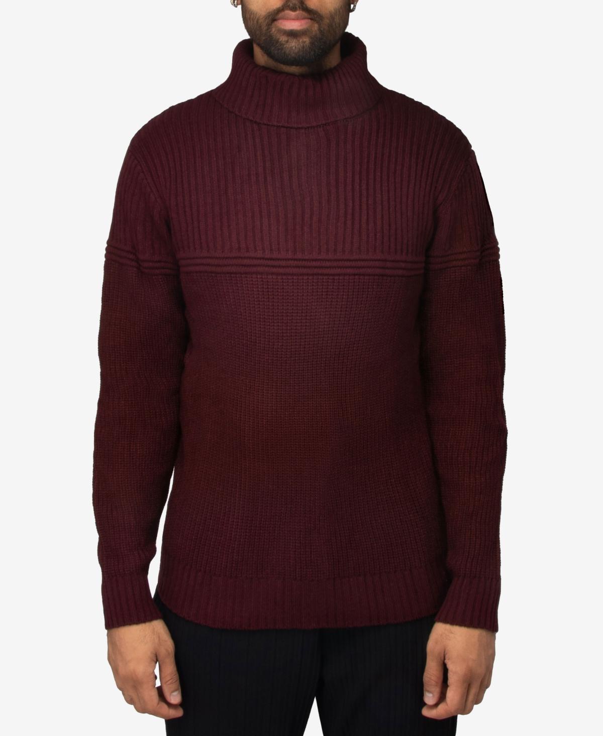 X-Ray Mens Ribbed Pattern Turtleneck Sweater Product Image