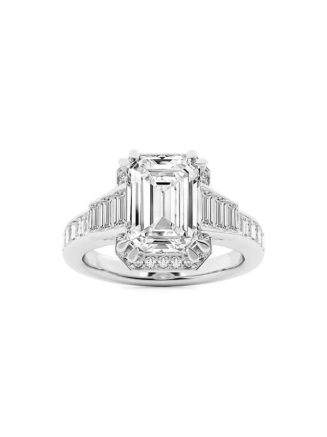 Womens 18K White Gold & 3.8 TCW Lab-Grown Diamond Engagement Ring Product Image