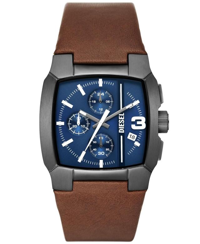 Diesel Mens Cliffhanger Quartz Chronograph Brown Leather Watch 40mm Product Image