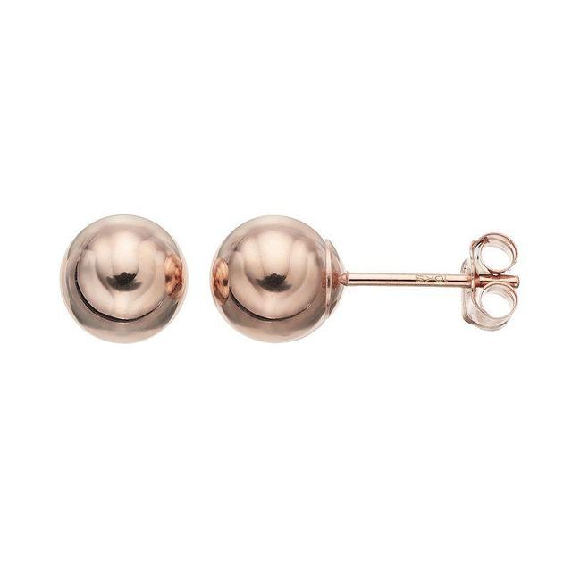 Taylor Grace 10k Rose Gold Ball Stud Earrings, Womens, 10k Pink Product Image