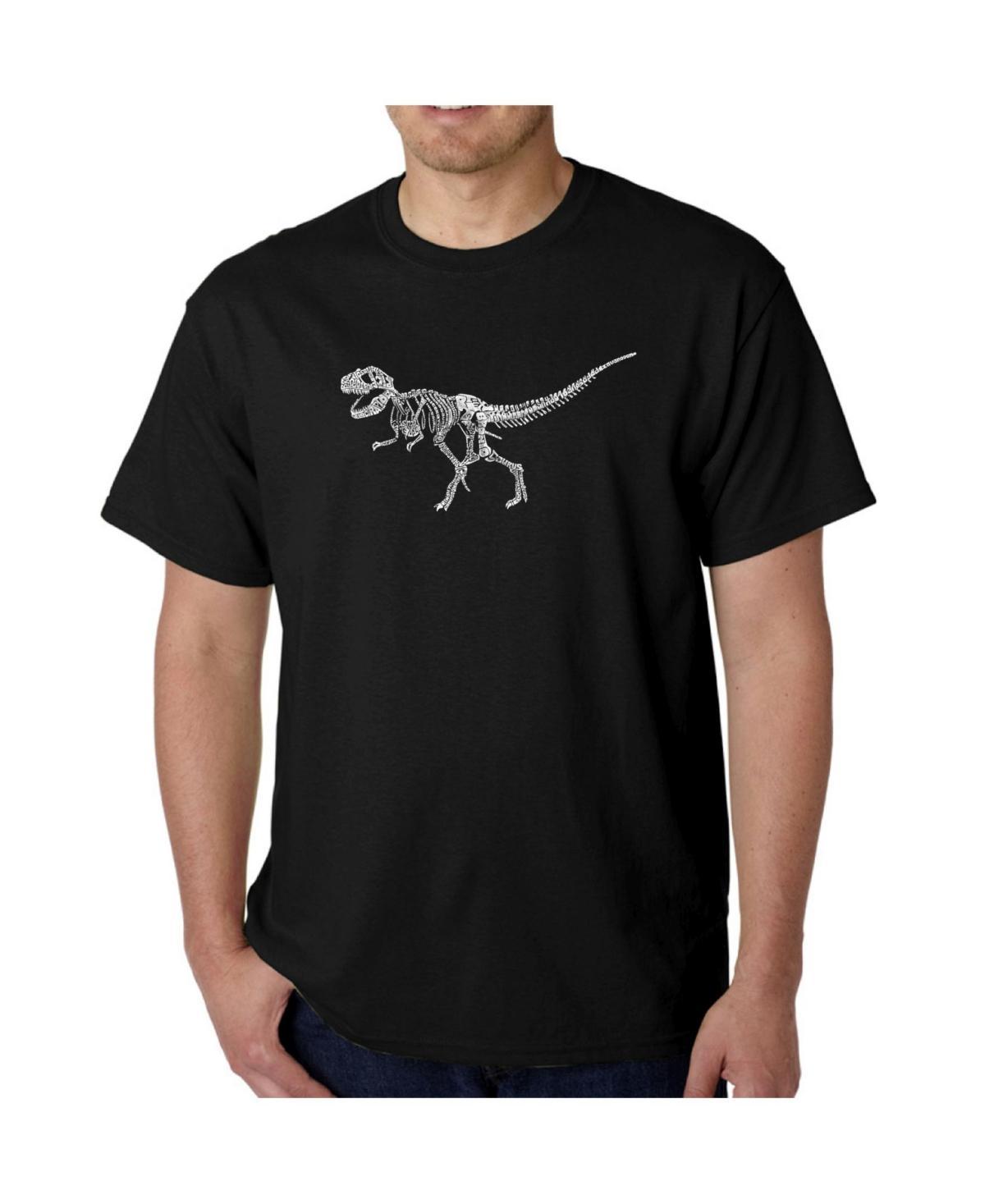 La Pop Art Mens Word Art T-Shirt - Dinosaur T-Rex Skeleton Product Image