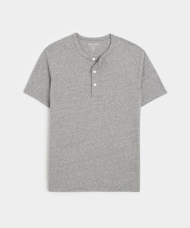 Made in L.A. Premium Jersey Henley in Grey Heather Product Image