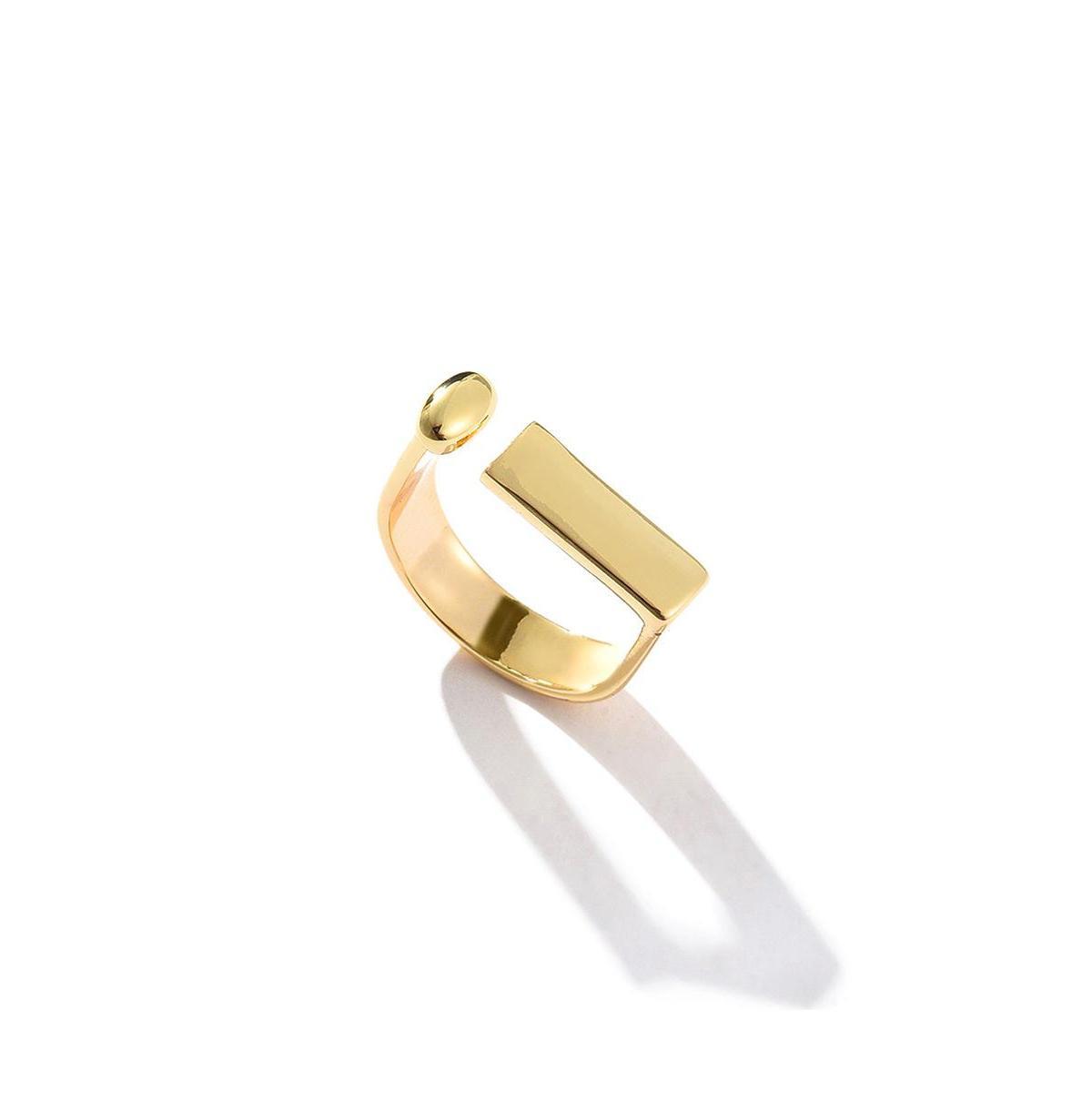 Sohi Womens Gold Minimal Bar Ring Product Image