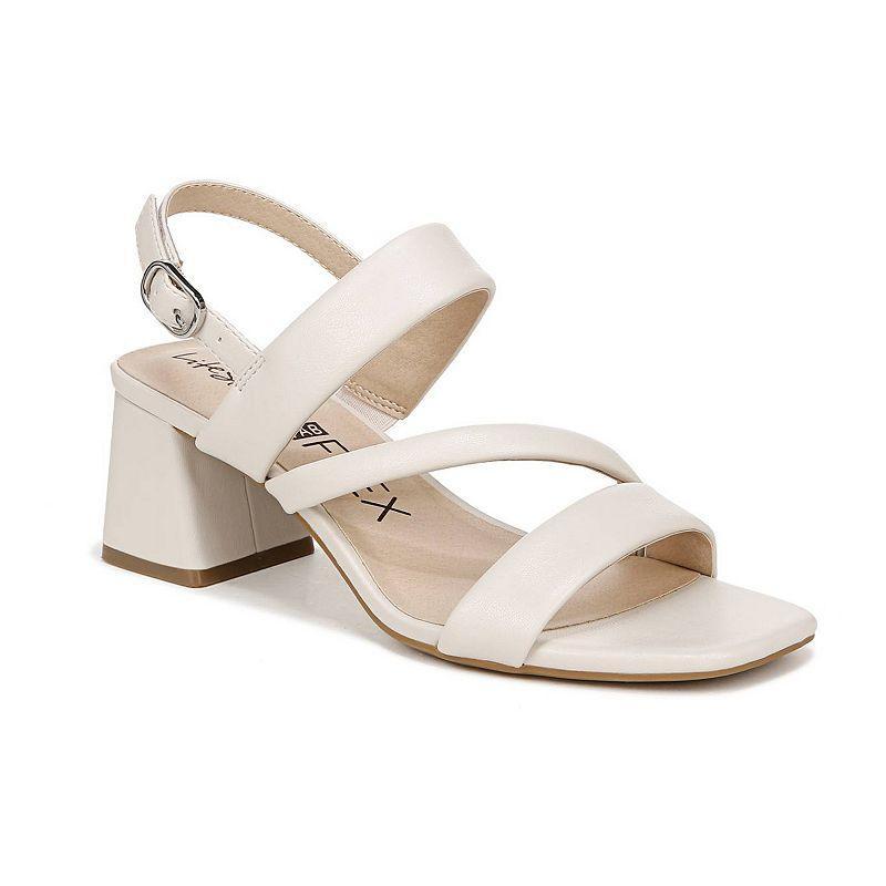 LifeStride Celia Womens Strappy Heels Ivory Product Image