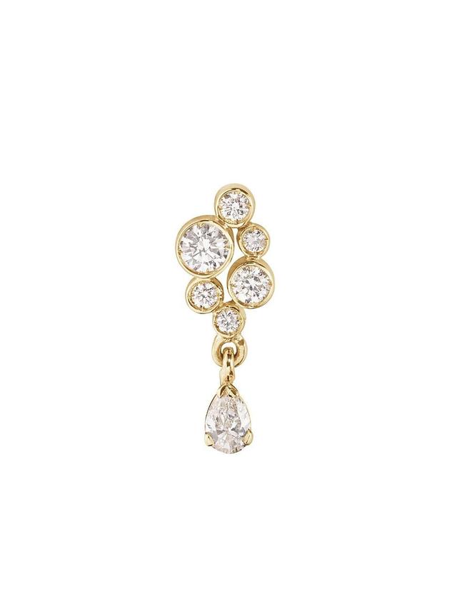 Womens Petite Splash 18K Yellow Gold & Diamond Drop Earring Product Image