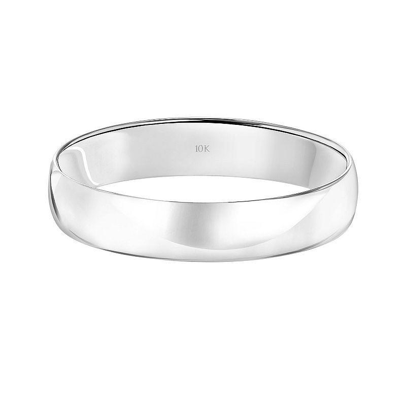 Love Always 10k Gold 4 mm Mens Wedding Band 10k White Gold Product Image