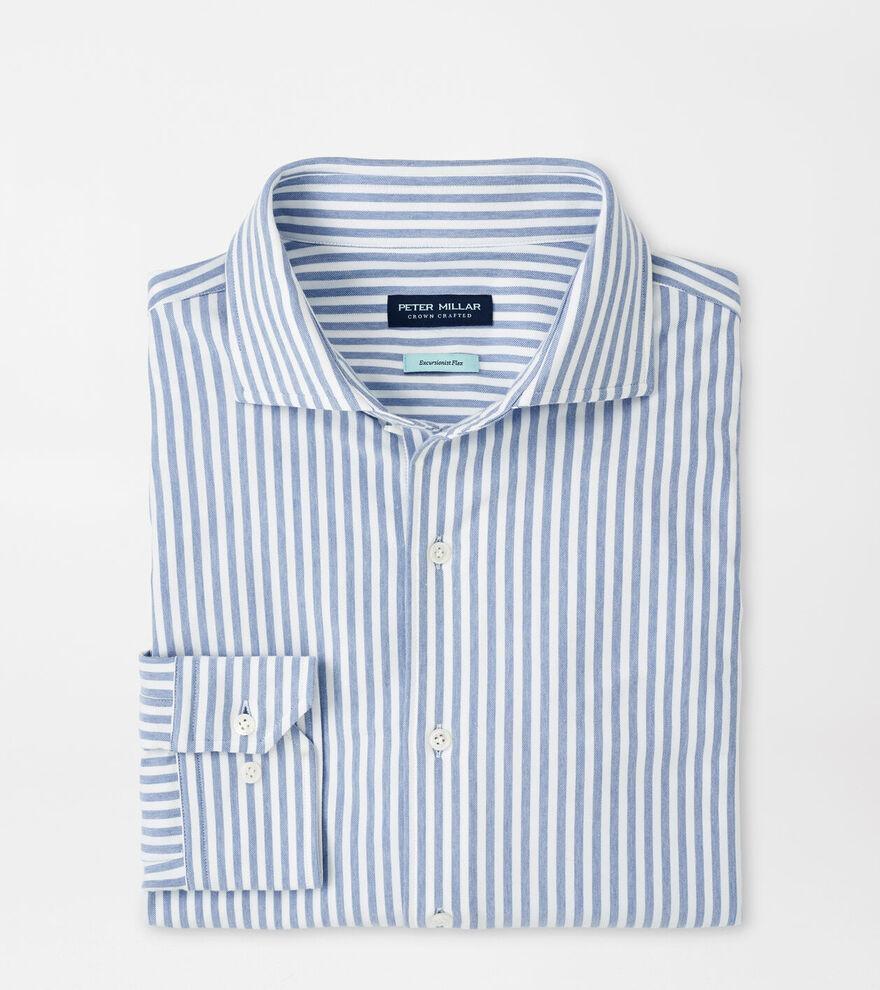 Peter Millar Mens Soren Excursionist Flex Sport Shirt | Color: Brook Blue | Size: XL Product Image