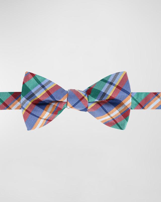 Trafalgar Sherwood Plaid Silk Bow Tie Product Image