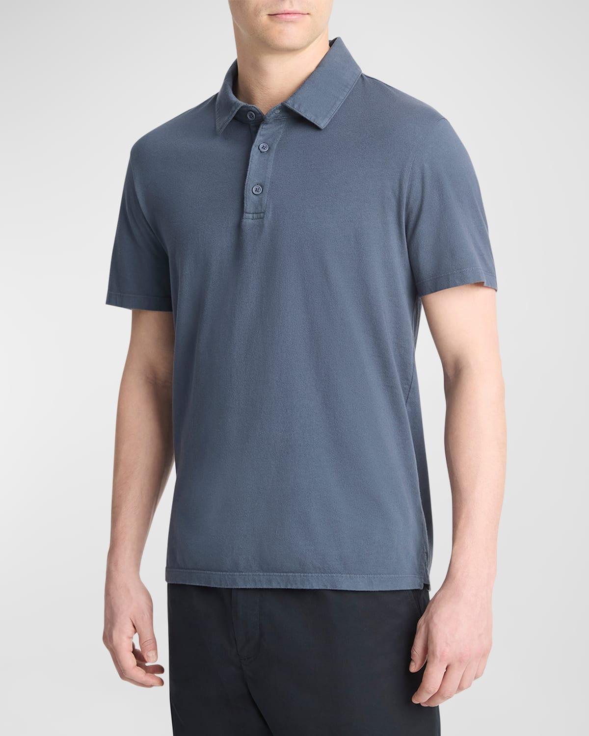 Vince Regular Fit Garment Dyed Cotton Polo Product Image