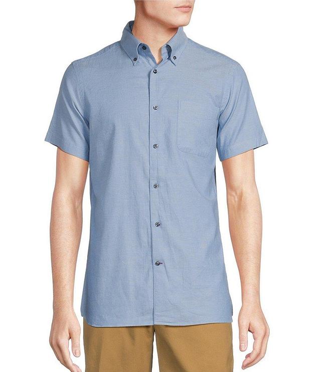 Cremieux Blue Label Slim Fit Solid Lightweight Oxford Short Sleeve Woven Shirt Product Image