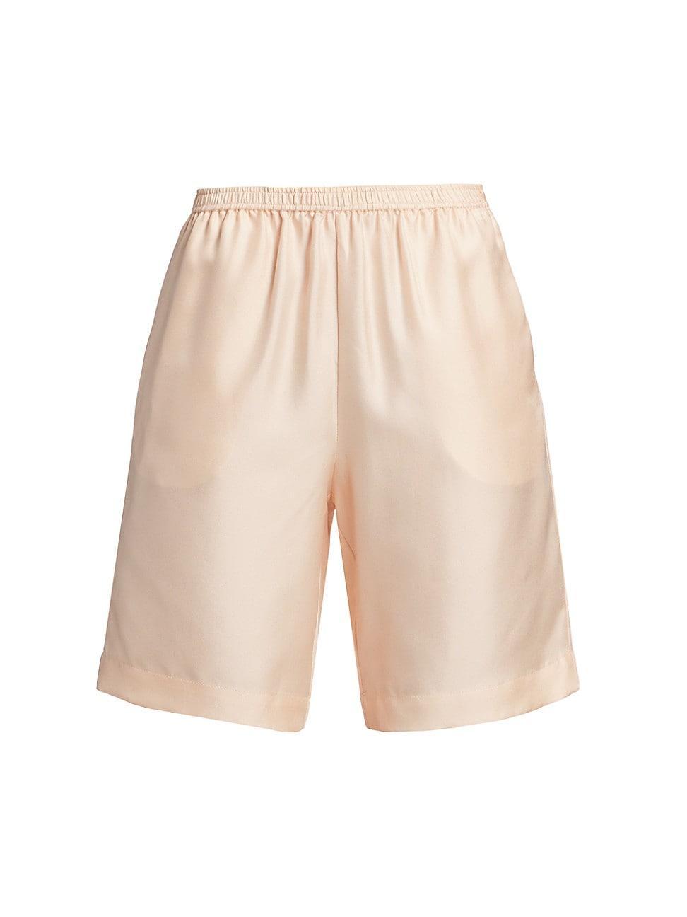 Womens Zinia Silk Elasticized-Waist Shorts Product Image