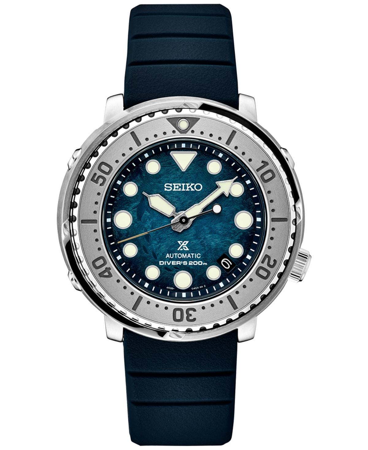 Seiko Mens Automatic Prospex Special Edition Blue Rubber Strap Watch 43mm Product Image