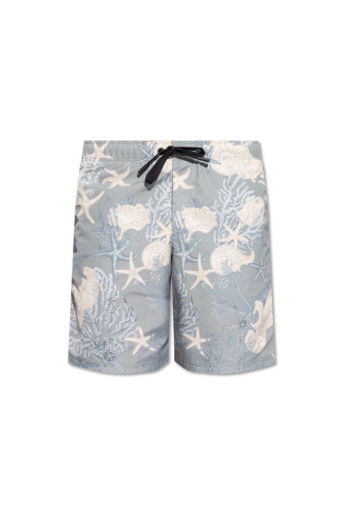 Barocco Sea Drawstring Swim Shorts In Multi Product Image