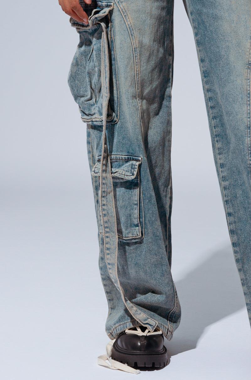 THINK ABOUT IT DENIM CARGO PANT Product Image