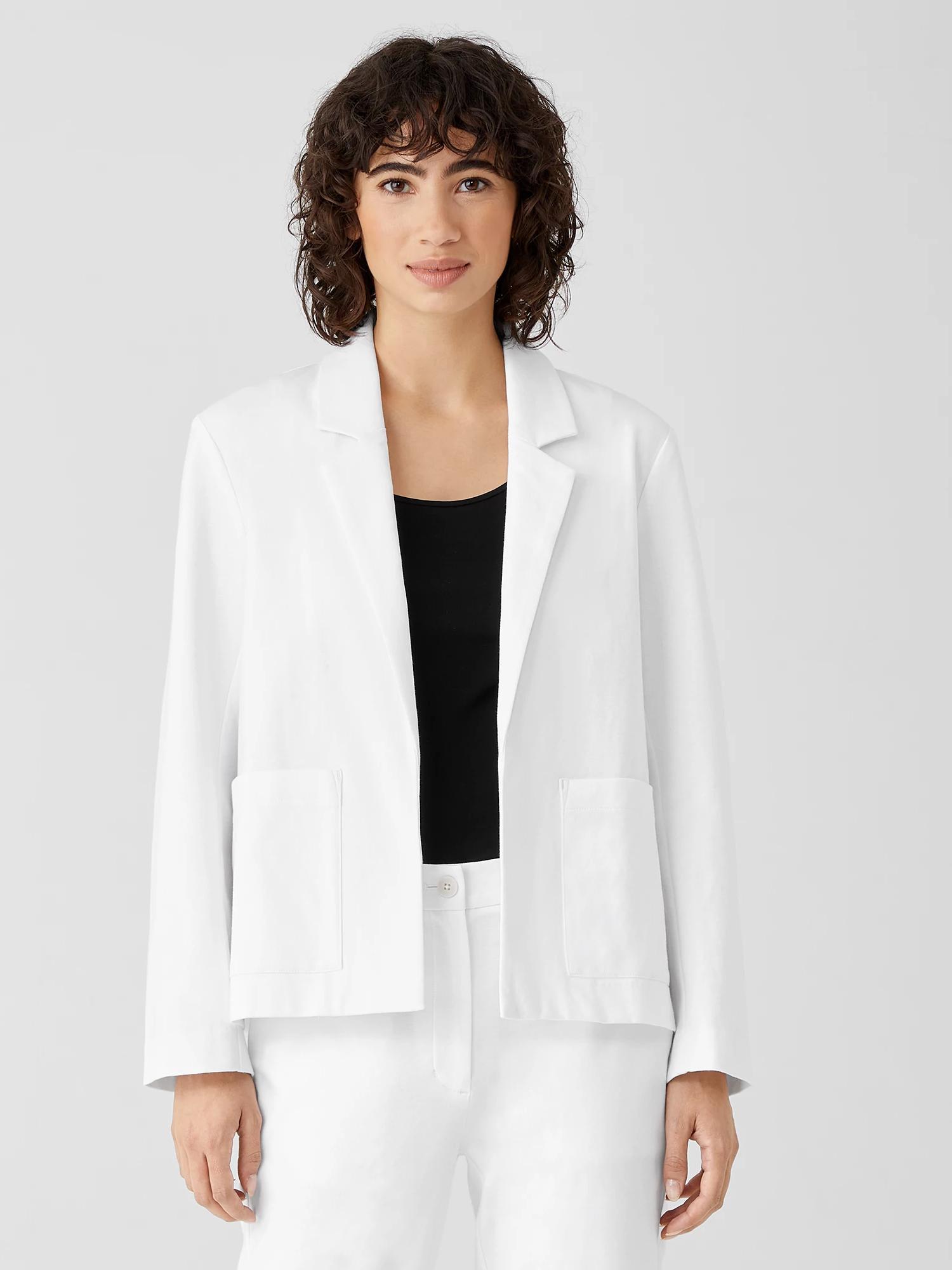 EILEEN FISHER Cotton Ponte Blazerfemale Product Image