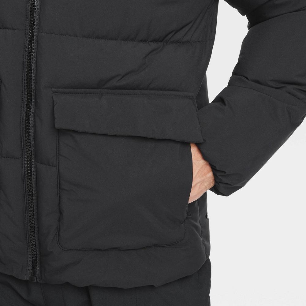 Men's Heavy Puffer Jacket - All In Motion™ Black M Product Image