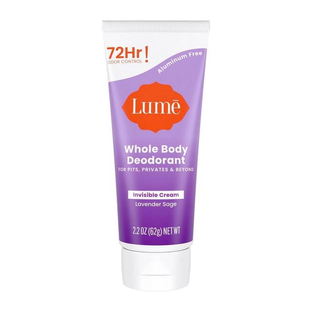 Lume Whole Body Women's Deodorant - Invisible Cream Tube - Aluminum Free - Lavender Sage Scent - 2.2oz Product Image