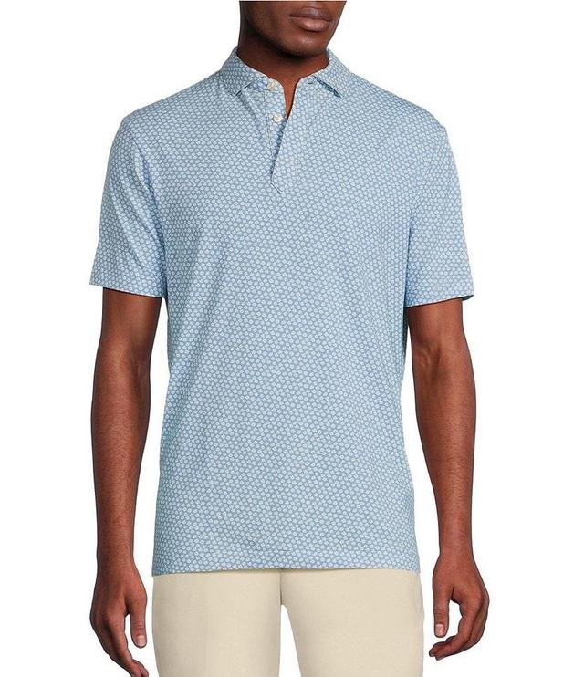 Daniel Cremieux Signature Label Burst Print Jersey Short Sleeve Polo Shirt Product Image