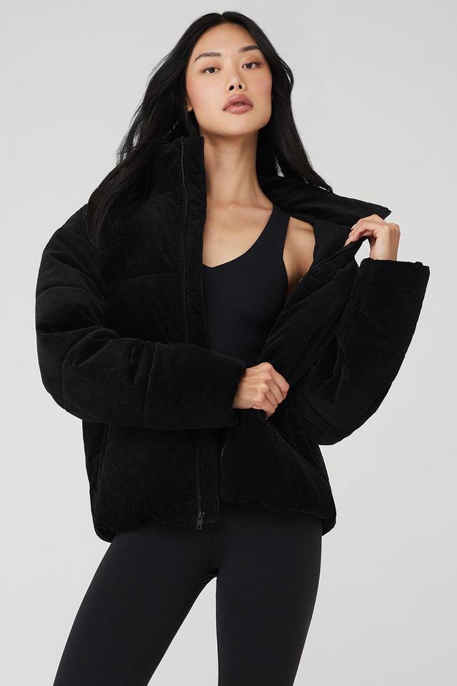 Corduroy Stage Puffer - Black Female Product Image