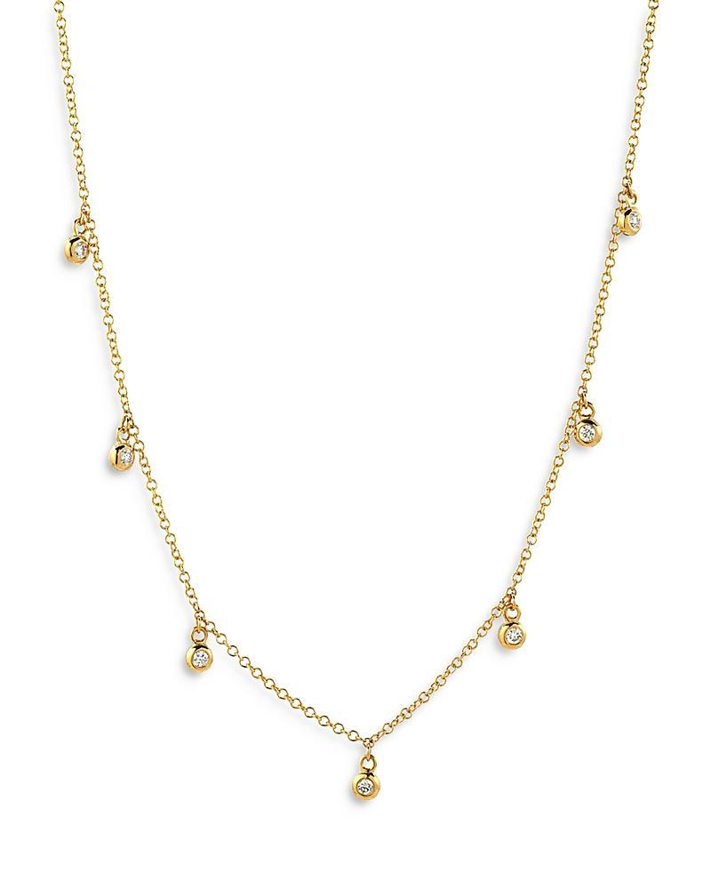 Zoe Lev 14K Yellow Gold Diamond Charm Necklace, 18 Product Image