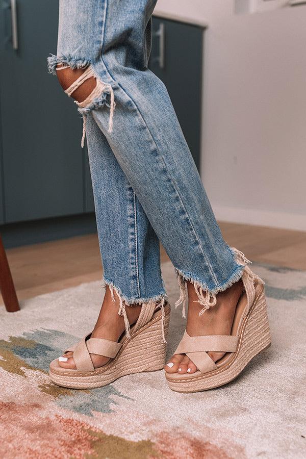 The Syra Espadrille Wedge In Birch Product Image