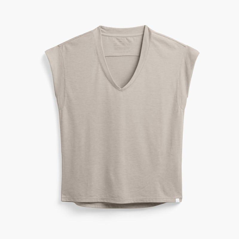 Taupe Women's Composite Merino V-Neck Tee Product Image