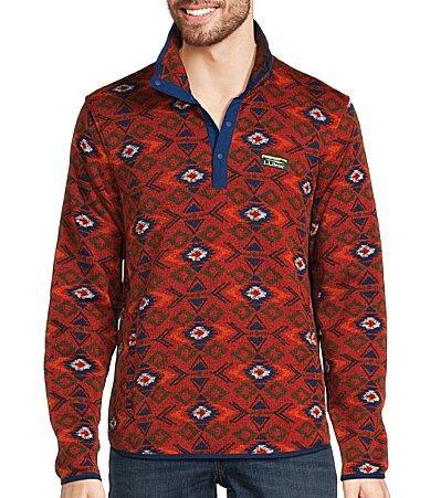 L.L.Bean Sweater Fleece Geo Print Pullover Product Image