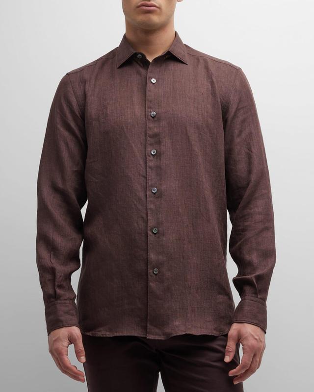 Mens Linen Sport Shirt Product Image