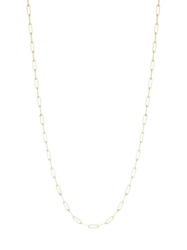 Womens 14K Gold Paperclip Chain Necklace Product Image