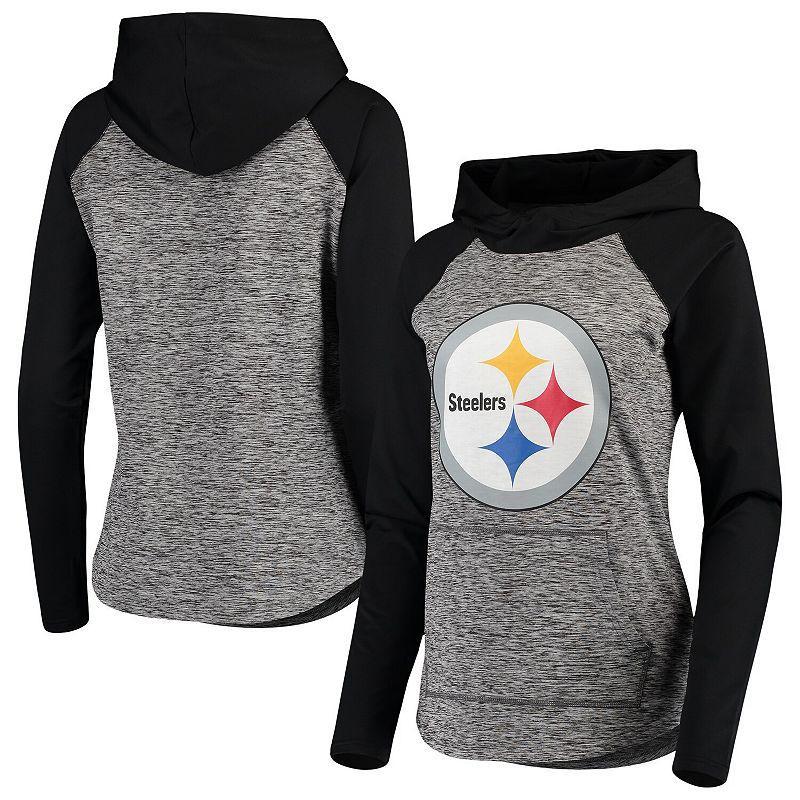 Womens G-III 4Her by Carl Banks Heathered Gray/Black Pittsburgh Steelers Championship Ring Pullover Hoodie Product Image