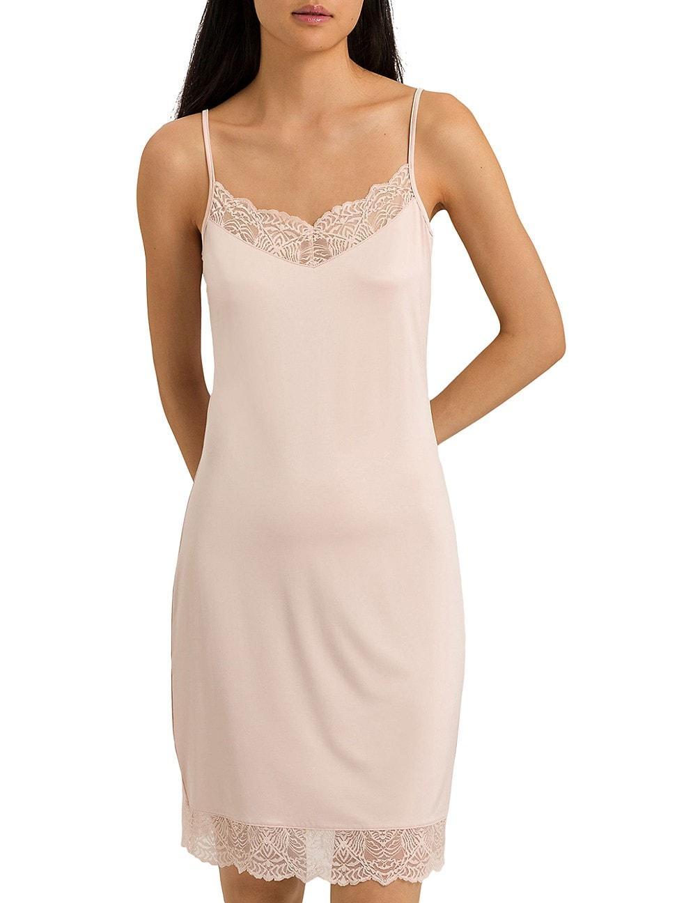 Womens Josephine Satin Lace Slip Midi-Dress Product Image