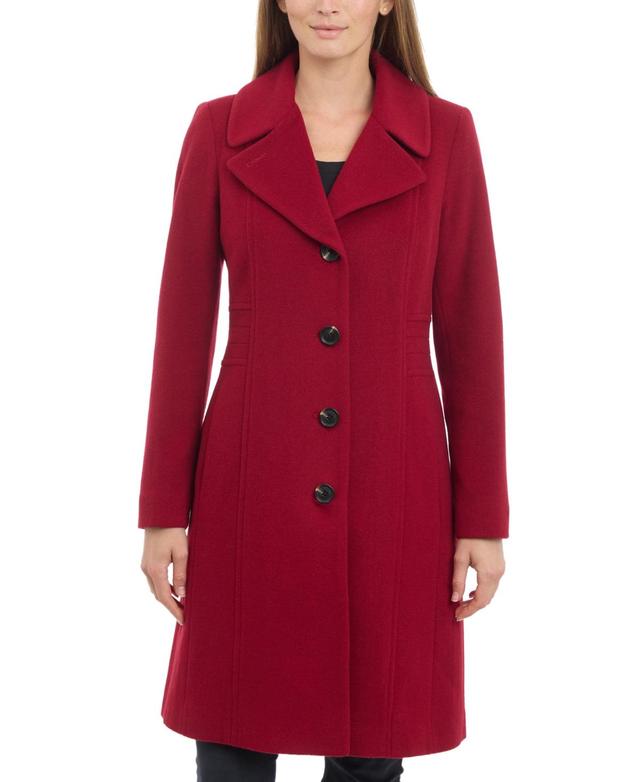 Anne Klein Womens Single-Breasted Notched-Collar Coat, Created for Macys Product Image