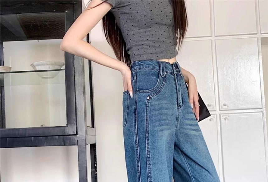 High Rise Washed Loose Fit Jeans product image