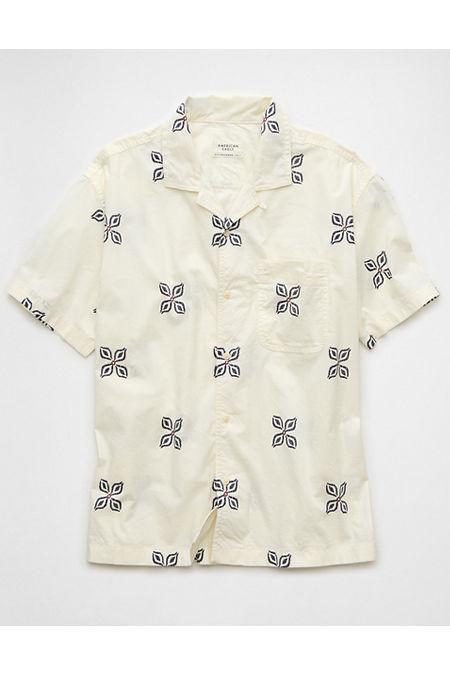 AE Printed Button-Up Poolside Shirt Men's Product Image