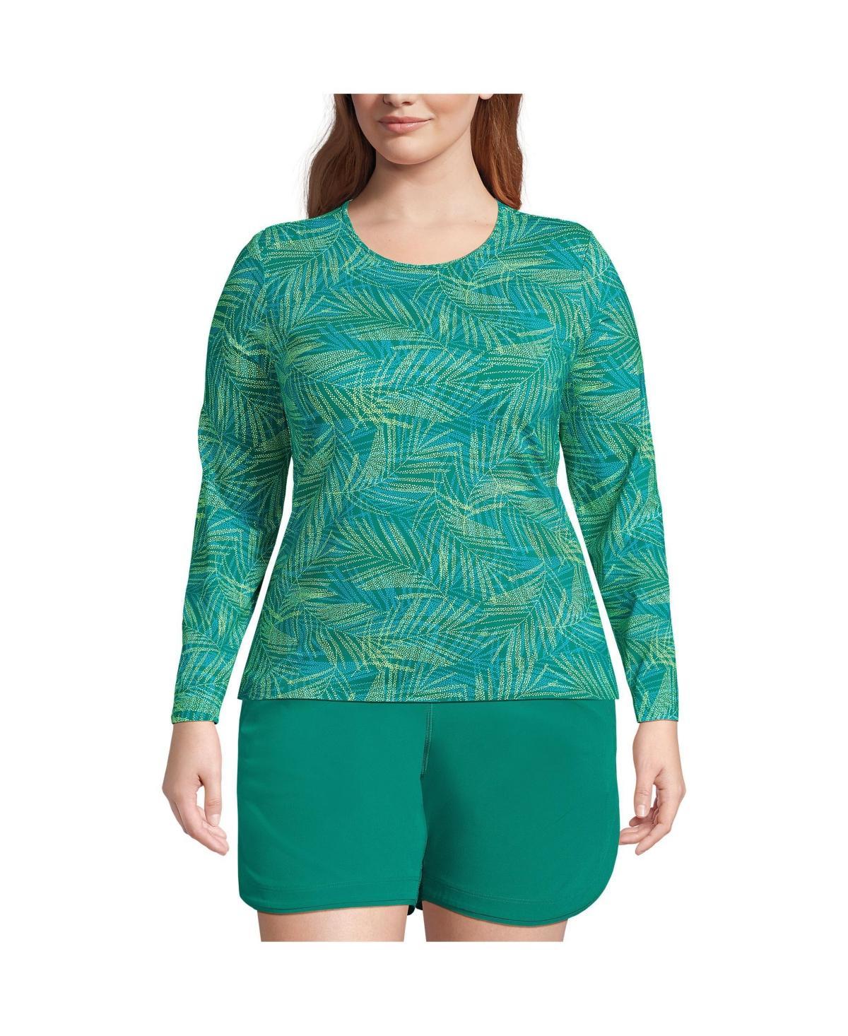 Womens Lands End UPF 50 Long Sleeve Rash Guard Product Image