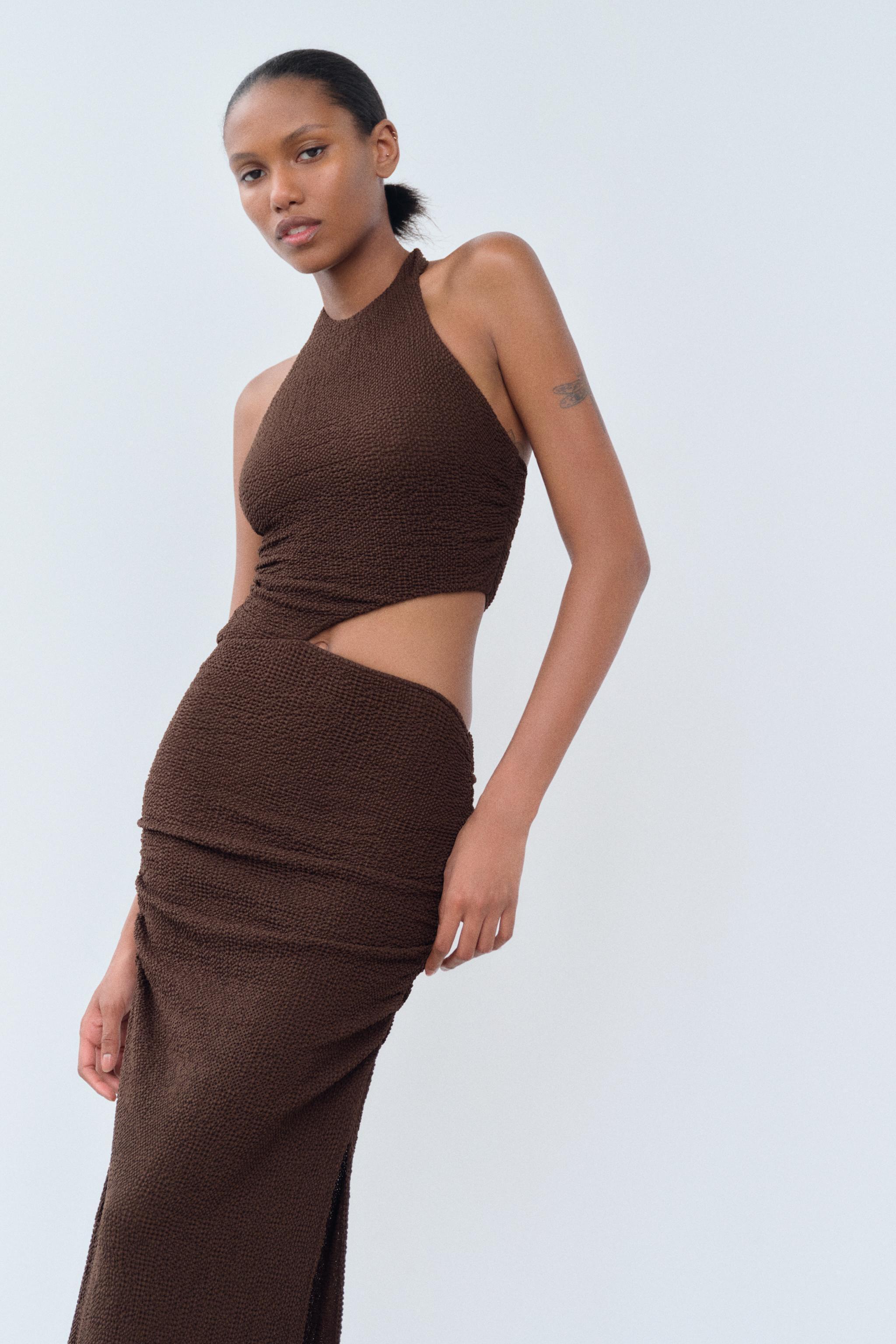 TEXTURED CUT OUT DRESS Product Image