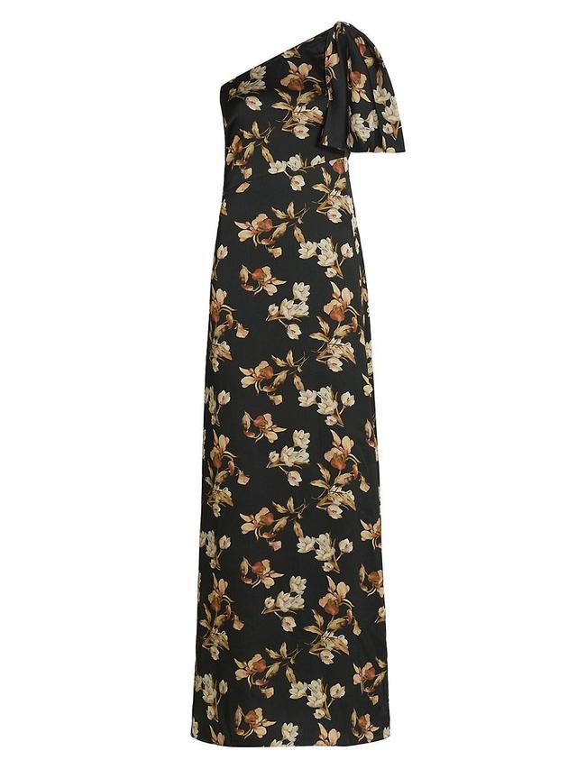 Womens Chelsea Floral One-Shoulder Gown Product Image