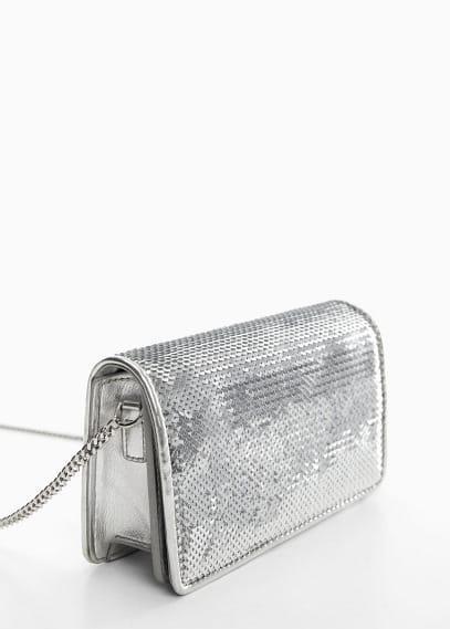 MANGO - Sequined cross-body bag - One size - Women Product Image