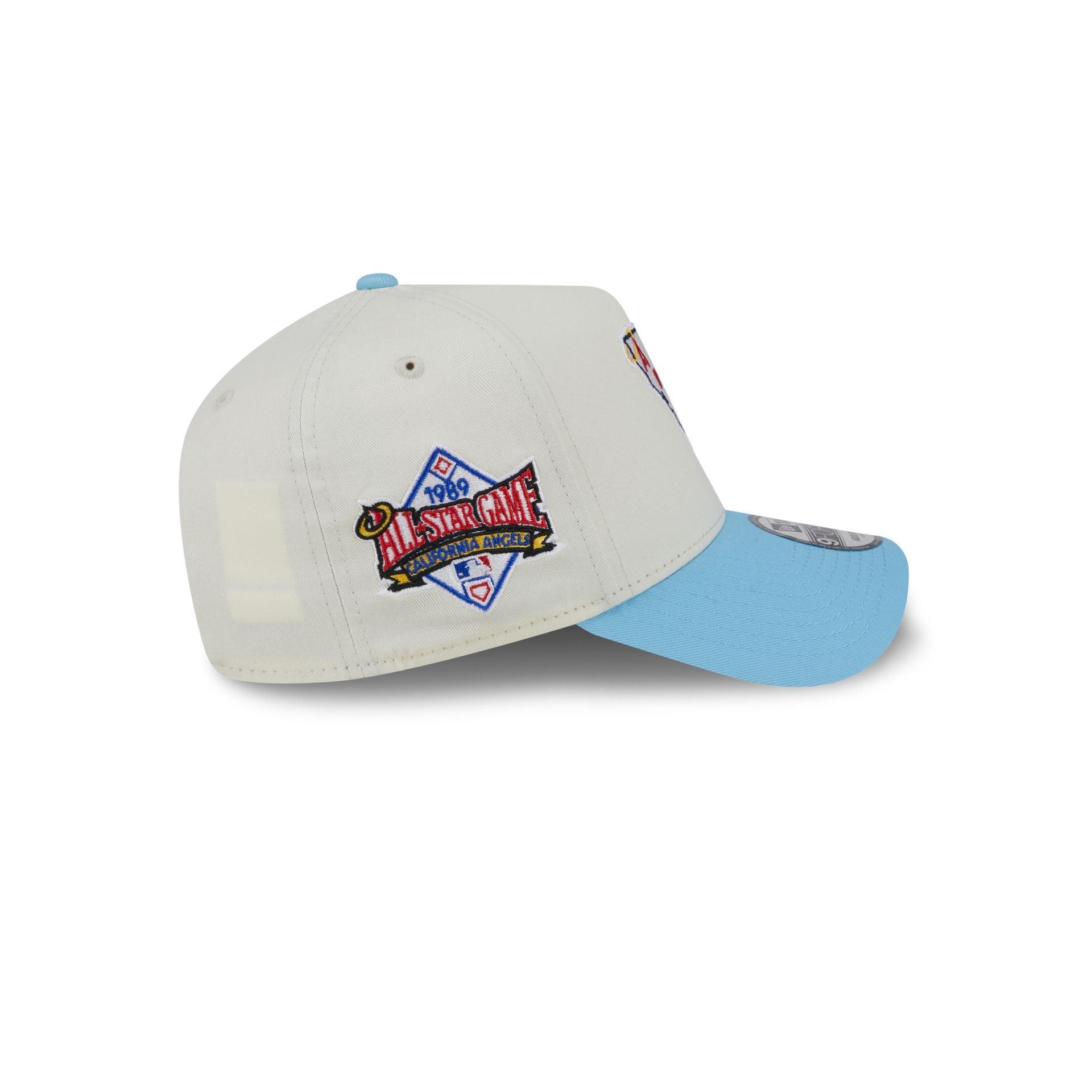 Los Angeles Angels Chrome White 9FORTY A-Frame Snapback Hat Male Product Image