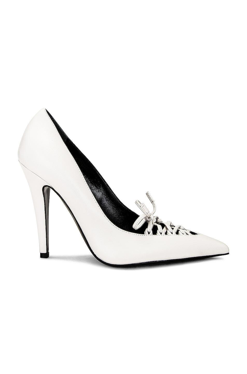 TOM FORD Leather Lux Corset 105 Pump in White Product Image