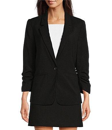 CeCe Relaxed 3/4 Sleeve Blazer (New Ivory) Women's Jacket product image