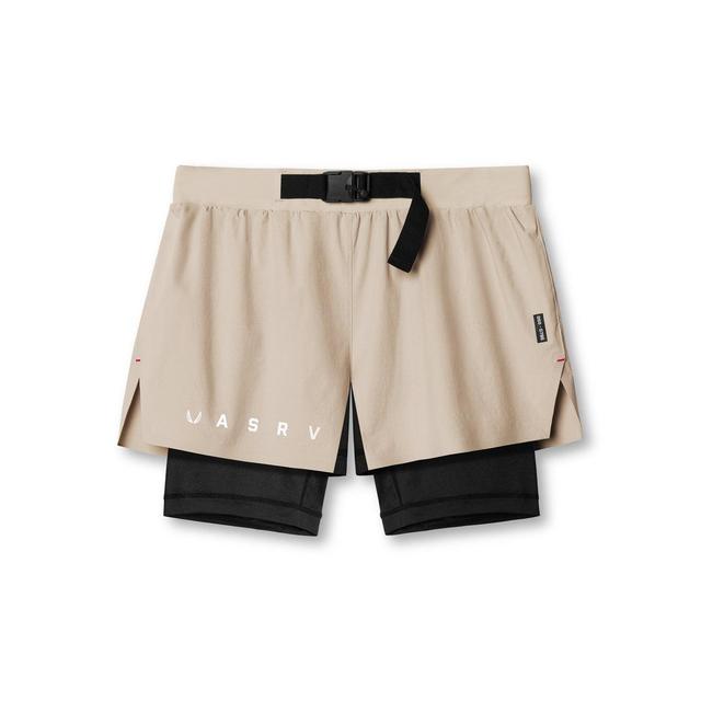 0786. Ripstop 3" Belt Pack Short   - Beige/Black Product Image